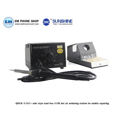 QUICK 936C+ mini style lead free 60W hot air soldering station for mobile repairing